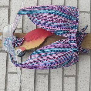 Colorful Beaded Halter Bikini Top